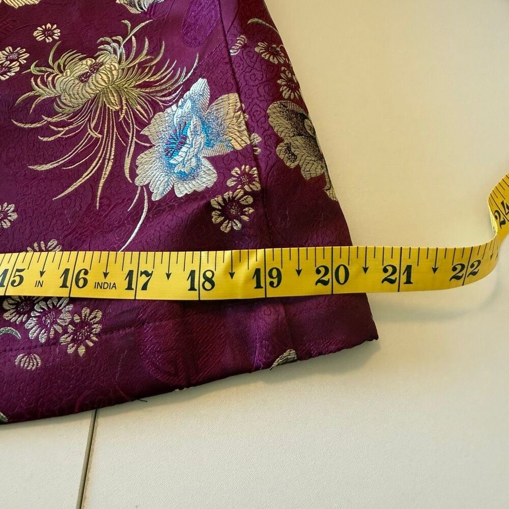 Chico's Magenta Floral Satin Blazer - Picture 8 of 12